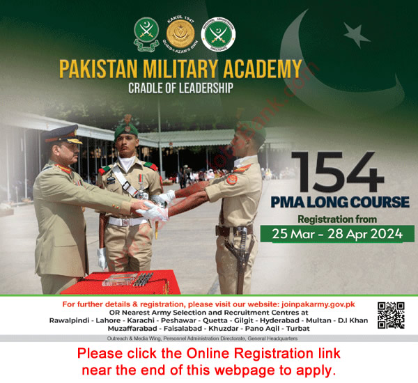 Join Pakistan Army as Commissioned Officer March 2024 Online Registration Latest